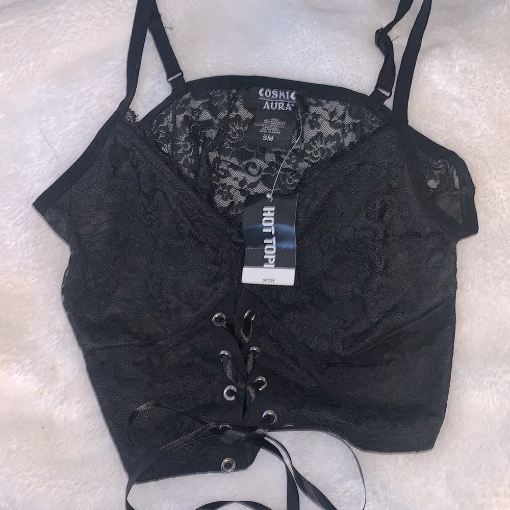 NWT hot topic lace up cami, size S/M